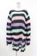 画像1: KILL STAR / Pastel Punk Knit Sweater L 黒×ピンク×パープル×ミント H-25-02-28-1039-SL-TO-KB-ZT356 (1)