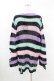 画像2: KILL STAR / Pastel Punk Knit Sweater M 黒×ピンク×パープル×ミント H-25-02-28-1043-SL-TO-KB-OS (2)