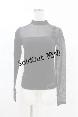 画像1: KILL STAR / Dark Reality Mesh Top XS ブラック H-25-02-28-1005-SL-TO-KB-ZI