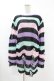 画像1: KILL STAR / Pastel Punk Knit Sweater M 黒×ピンク×パープル×ミント H-25-02-28-1048-SL-TO-KB-ZH (1)