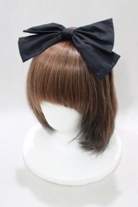 Heart E / リボンカチューシャ  ブラック H-25-02-28-063-LO-AC-NS-ZH