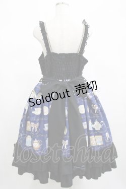 画像3: metamorphose / 【プラスサイズ】Classic Tea House ジャンパースカート プラスサイズ ブルー H-25-02-28-006-ME-OP-NS-ZH