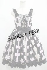 Angelic Pretty / Jewelry Ribbon Princessジャンパースカート Free ブラック H-25-02-28-007-AP-OP-NS-ZH