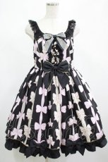 画像1: Angelic Pretty / Jewelry Ribbon Princessジャンパースカート Free ブラック H-25-02-28-007-AP-OP-NS-ZH (1)