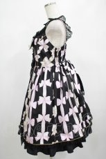 画像2: Angelic Pretty / Jewelry Ribbon Princessジャンパースカート Free ブラック H-25-02-28-007-AP-OP-NS-ZH (2)