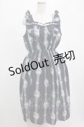 axes femme / 花柄ワンピース M ネイビー H-25-02-28-009-AX-OP-NS-ZH