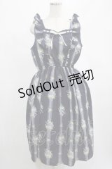 axes femme / 花柄ワンピース M ネイビー H-25-02-28-009-AX-OP-NS-ZH