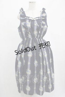 画像1: axes femme / 花柄ワンピース M ネイビー H-25-02-28-009-AX-OP-NS-ZH