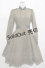 Victorian maiden / スタンドカラーグラウコーピスドレス free カーキグリーン H-25-02-28-018-CL-OP-YZ-ZH