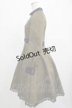 画像2: Victorian maiden / スタンドカラーグラウコーピスドレス free カーキグリーン H-25-02-28-018-CL-OP-YZ-ZH