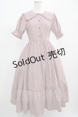 m petit by misako / AM*ギンガムCHKワンピース S レッド H-25-02-28-020-LO-OP-NS-ZH