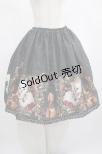 Enchantlic Enchantilly / 猫の王女さまの音楽会〜ヴァイオリン〜 スカート Free ブラック H-25-02-28-021-LO-SK-NS-ZH