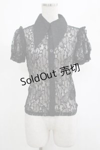 KILL STAR / Vexina Lace Collar Blouse XS ブラック H-25-03-01-034-SL-BL-KB-ZH