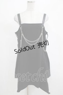 画像1: KILL STAR / Pleasure & Chain Dress M ブラック H-25-03-01-036-SL-OP-KB-ZI