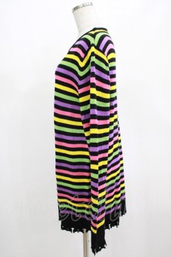 画像2: KILL STAR / Rainbow Warrior Knit Sweater S 黒×レインボー H-25-03-01-050-SL-TO-KB-ZI