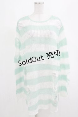 画像1: KILL STAR / Peppermint knit Sweater L ミント H-25-03-01-053-SL-TO-KB-ZH