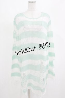 画像1: KILL STAR / Peppermint knit Sweater L ミント H-25-03-01-057-SL-TO-KB-ZY