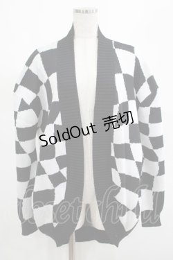 画像1: KILL STAR / Your Move Cardigan XS 黒×白 H-25-03-01-062-SL-TO-KB-ZH