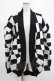 画像1: KILL STAR / Your Move Cardigan XS 黒×白 H-25-03-01-062-SL-TO-KB-ZH (1)