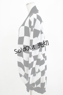 画像2: KILL STAR / Your Move Cardigan XS 黒×白 H-25-03-01-062-SL-TO-KB-ZH