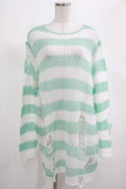 画像1: KILL STAR / Peppermint knit Sweater L ミント H-25-03-01-063-SL-TO-KB-ZH