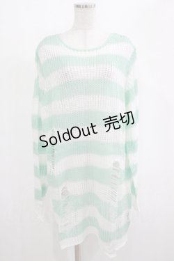 画像1: KILL STAR / Peppermint knit Sweater L ミント H-25-03-01-065-SL-TO-KB-ZI