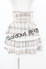 Princess Melody / チェック&無地3段フリルスカート Free ピンクベージュ H-25-03-01-1041-EL-SK-NS-ZH