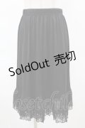 axes femme / レース重ねペチスカート M ブラック H-25-03-01-1043-AX-SK-NS-ZH