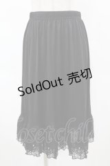 axes femme / レース重ねペチスカート M ブラック H-25-03-01-1043-AX-SK-NS-ZH