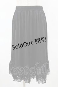 axes femme / レース重ねペチスカート M ブラック H-25-03-01-1043-AX-SK-NS-ZH