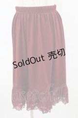 axes femme / レース重ねペチスカート M ボルドー H-25-03-01-1044-AX-SK-NS-ZH