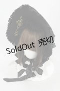ALICE and the PIRATES / ヴェルサイユローズ刺繍ハーフボンネット  ブラック H-25-03-01-1006-PA-AC-NS-ZH