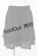 axes femme POETIQUE / レースフリルペチパンツ M ブラック H-25-03-01-1047-AX-PA-NS-ZH