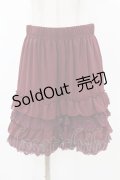 axes femme POETIQUE / レースフリルペチパンツ M ボルドー H-25-03-01-1048-AX-PA-NS-ZH