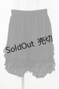 axes femme POETIQUE / レースフリルペチパンツ M ブラック H-25-03-01-1049-AX-PA-NS-ZH