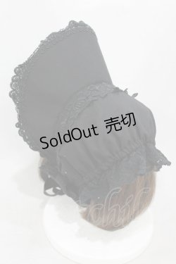 画像2: ALICE and the PIRATES / ヴェルサイユローズ刺繍ハーフボンネット  ブラック H-25-03-01-1006-PA-AC-NS-ZH