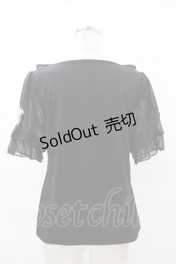 画像2: axes femme POETIQUE / ヒマワリ刺繍フリルカットプルオーバー M ブラック H-25-03-01-1055-AX-TO-NS-ZH