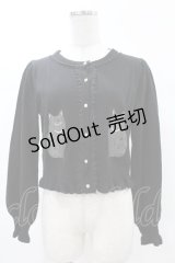 axes femme kawaii / 猫会ニットカーデ M ブラック H-25-03-01-1061-AX-TO-NS-ZH