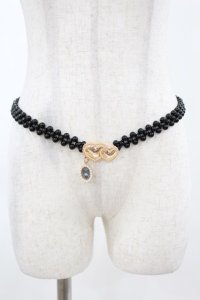 m petit by misako / サンリオキャラクターズコラボ クロミ パールベルト  ブラック H-25-03-01-1010-LO-ZA-NS-ZH