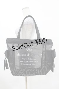 Maison de FLEUR / メッシュMトートバッグ  ブラック H-25-03-01-1016-LO-BG-NS-ZH
