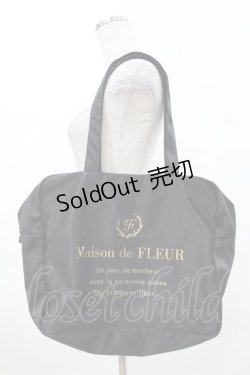 画像1: Maison de FLEUR / キャリーオンバッグ  ブラック H-25-03-01-1023-LO-BG-NS-ZH