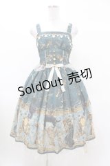 metamorphose / 黒猫と魔法の地図リボンジャンパースカート サイズ1  H-25-03-01-1030-ME-OP-NS-ZH