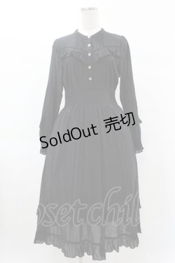 画像1: axes femme / フリルワンピース M ブラック H-25-03-01-1034-AX-OP-NS-ZH