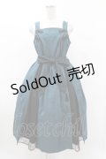 axes femme kawaii / チャイナジャガードジャンスカ M ブルーグリーン H-25-03-01-1037-AX-OP-NS-ZH