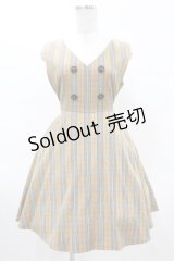 evelyn / ダブルボタンチェックワンピース Free ベージュ H-25-03-01-1038-LO-OP-NS-ZH