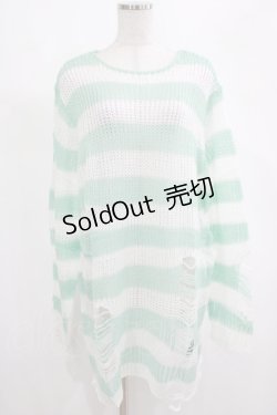 画像1: KILL STAR / Peppermint knit Sweater L ミント H-25-03-01-067-SL-TO-KB-ZY