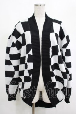 画像1: KILL STAR / Your Move Cardigan XS 黒×白 H-25-03-01-070-SL-TO-KB-ZH