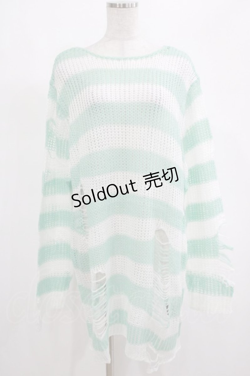 画像1: 【SALE】KILL STAR / Peppermint knit Sweater L ミント H-25-03-01-071-SL-TO-KB-ZT206 (1)