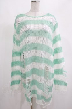 画像1: KILL STAR / Peppermint knit Sweater L ミント H-25-03-01-071-SL-TO-KB-ZT206