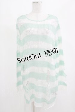 画像1: KILL STAR / Peppermint knit Sweater L ミント H-25-03-01-075-SL-TO-KB-ZI